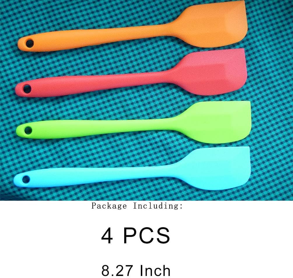 zYoung 4 Pcs Heat Resistant Silicone Spatulas Set,Small