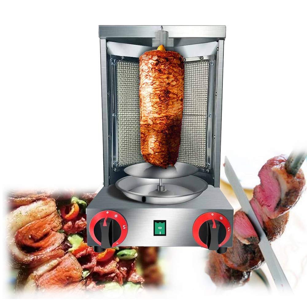 Zz Pro Shawarma Doner Kebab Machine Gyro Grill with 2 Burner Vertical Broiler for Commercial home Kitchen Zz Pro Shawarma Doner Kebab Machine Gyro Grill with 2 Burner Vertical Broiler for Commercial home Kitchen