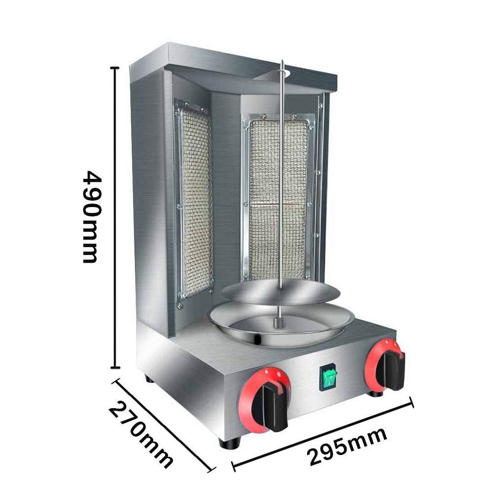 Zz Pro Shawarma Doner Kebab Machine Gyro Grill with 2 Burner Vertical Broiler for Commercial home Kitchen Zz Pro Shawarma Doner Kebab Machine Gyro Grill with 2 Burner Vertical Broiler for Commercial home Kitchen