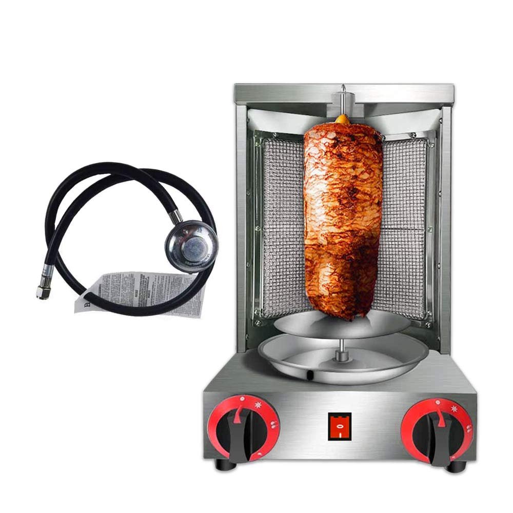 Zz Pro Shawarma Doner Kebab Machine Gyro Grill with 2 Burner Vertical Broiler for Commercial home Kitchen Zz Pro Shawarma Doner Kebab Machine Gyro Grill with 2 Burner Vertical Broiler for Commercial home Kitchen